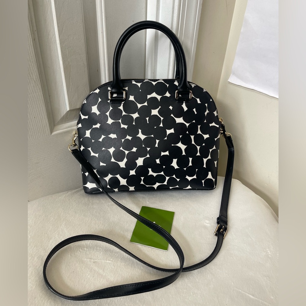 Kate Spade Black and White Polka Dot Satchel like new - Picture 11 of 11
